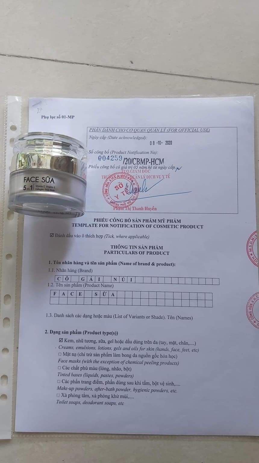 Kem face sữa cô gái núi