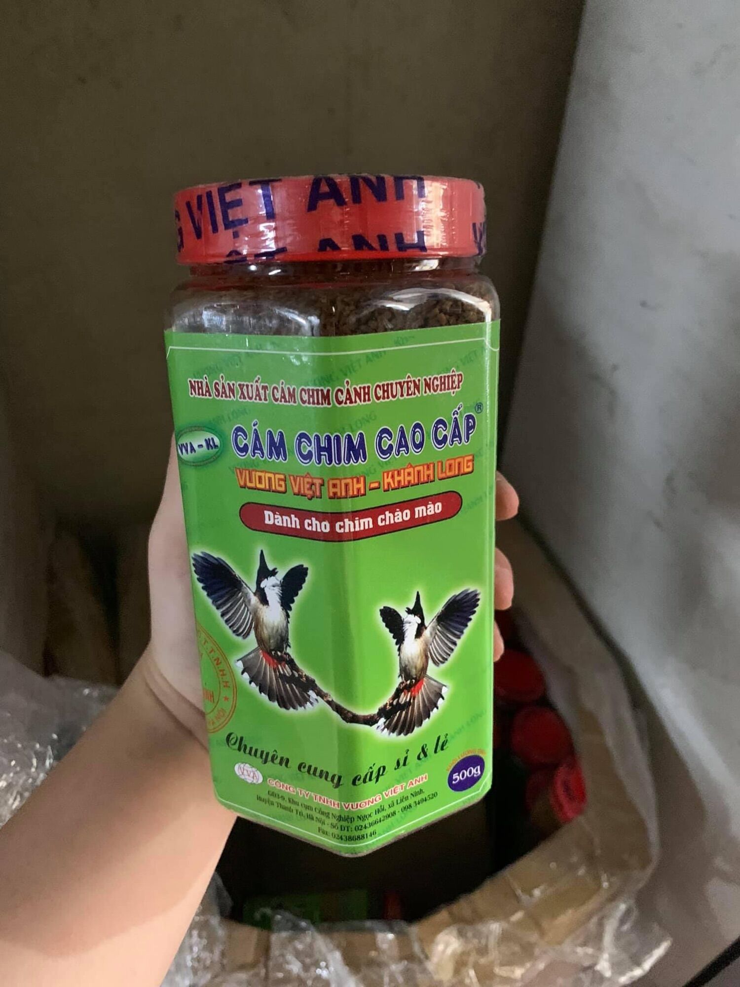 Cám chào mào Khánh Long lon lớn 500 gram