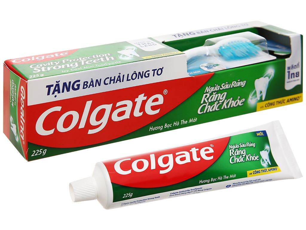Kem đánh răng Colgate 225g tặng kèm bàn chải đánh răng