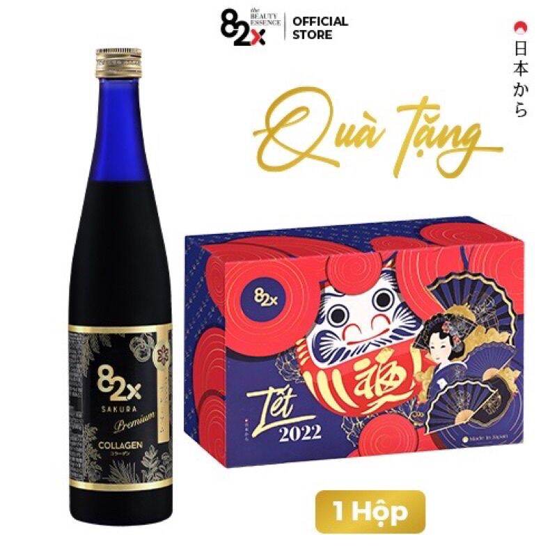 Nước uống đẹp da Collagen 82x Sakura Premium 500ml Nhật Bản