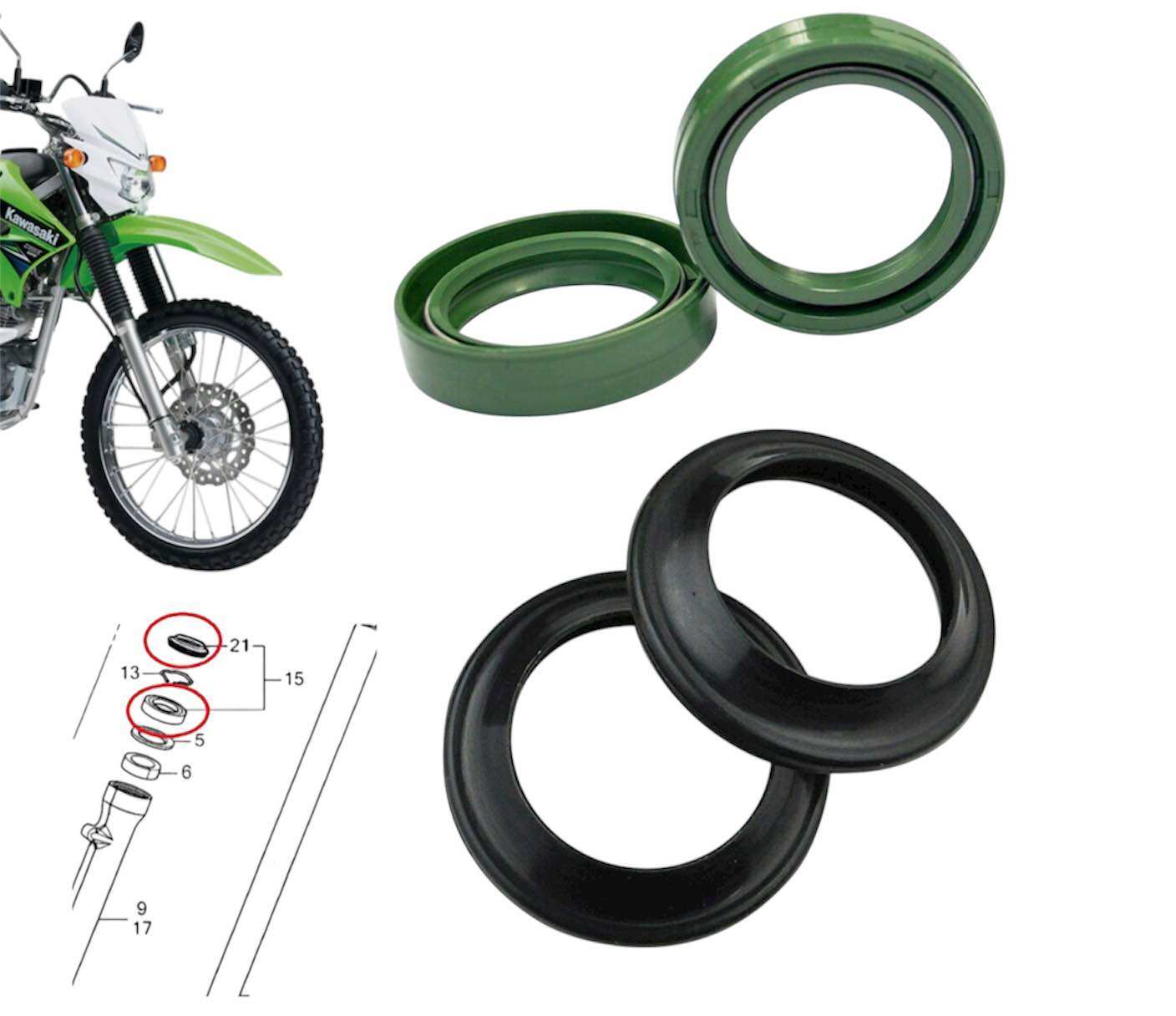 Phốt phuộc trước giảm xóc 41*54*11 xe BMW F650 R1200 Honda CB-1 CB500 CB600 CBR600 CBR650 Kawasaki KLE650 VN800 Z1000