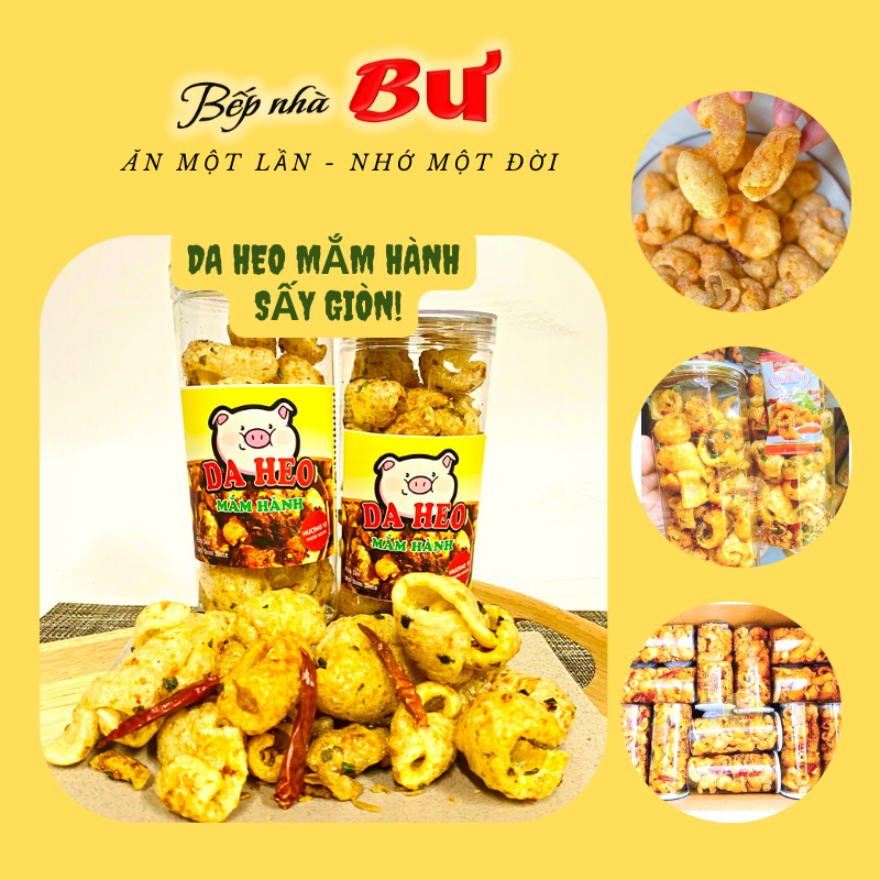 Da heo mắm hành - Da heo tỏi ớt giòn ruộm