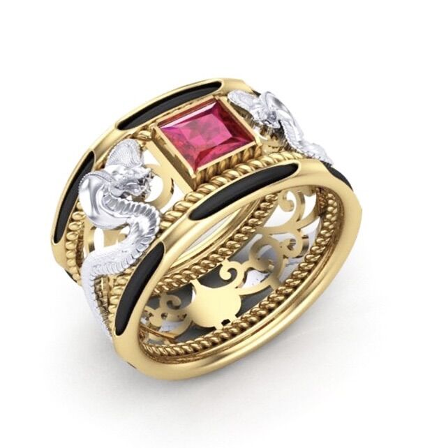 Nhẫn nam đá thạch anh mạ vàng 18k - RM01077