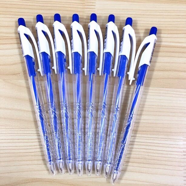 BÚT BI MỰC XANH ÁNH SÁNG MS B33 ĐẦU BI ( 3 cây )