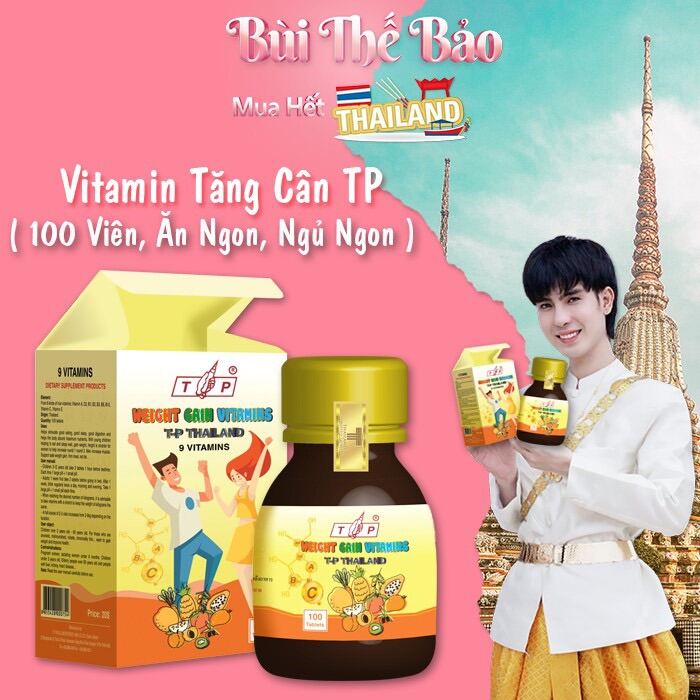 100 Viên Vitamin Tăng Cân TP Thái Lan Chính Hãng Giá Sỉ
