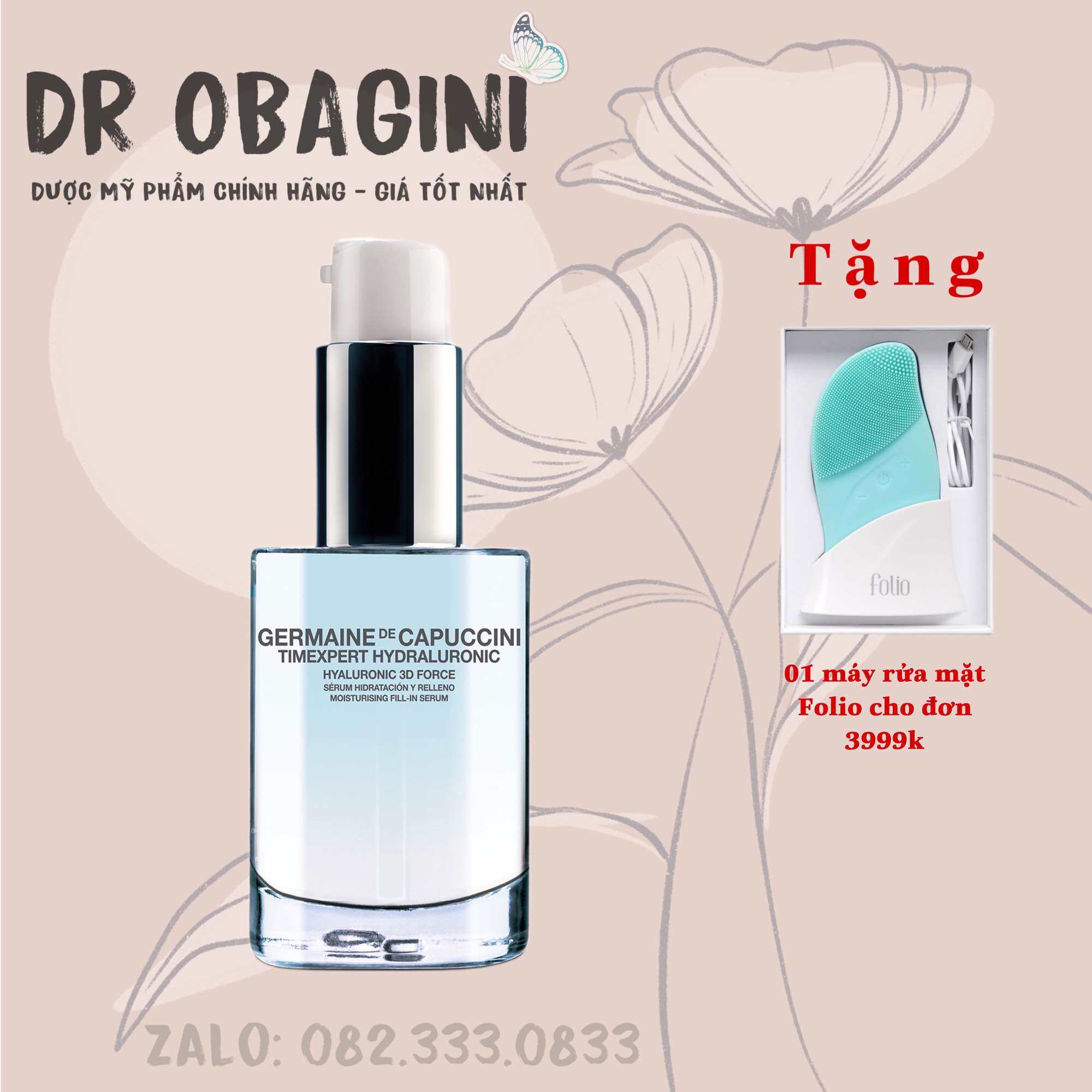 [HCM]Tinh Chất Cung Cấp Nước Phân Tử Lượng Cao Hyaluronic Force – Germaine de Ca 50ml - 30ml