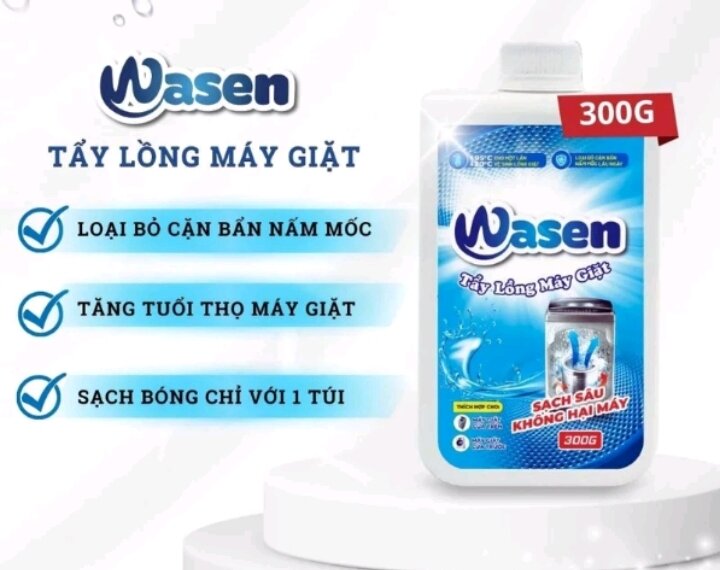 Bột tẩy lồng máy giặt Wasen 300g