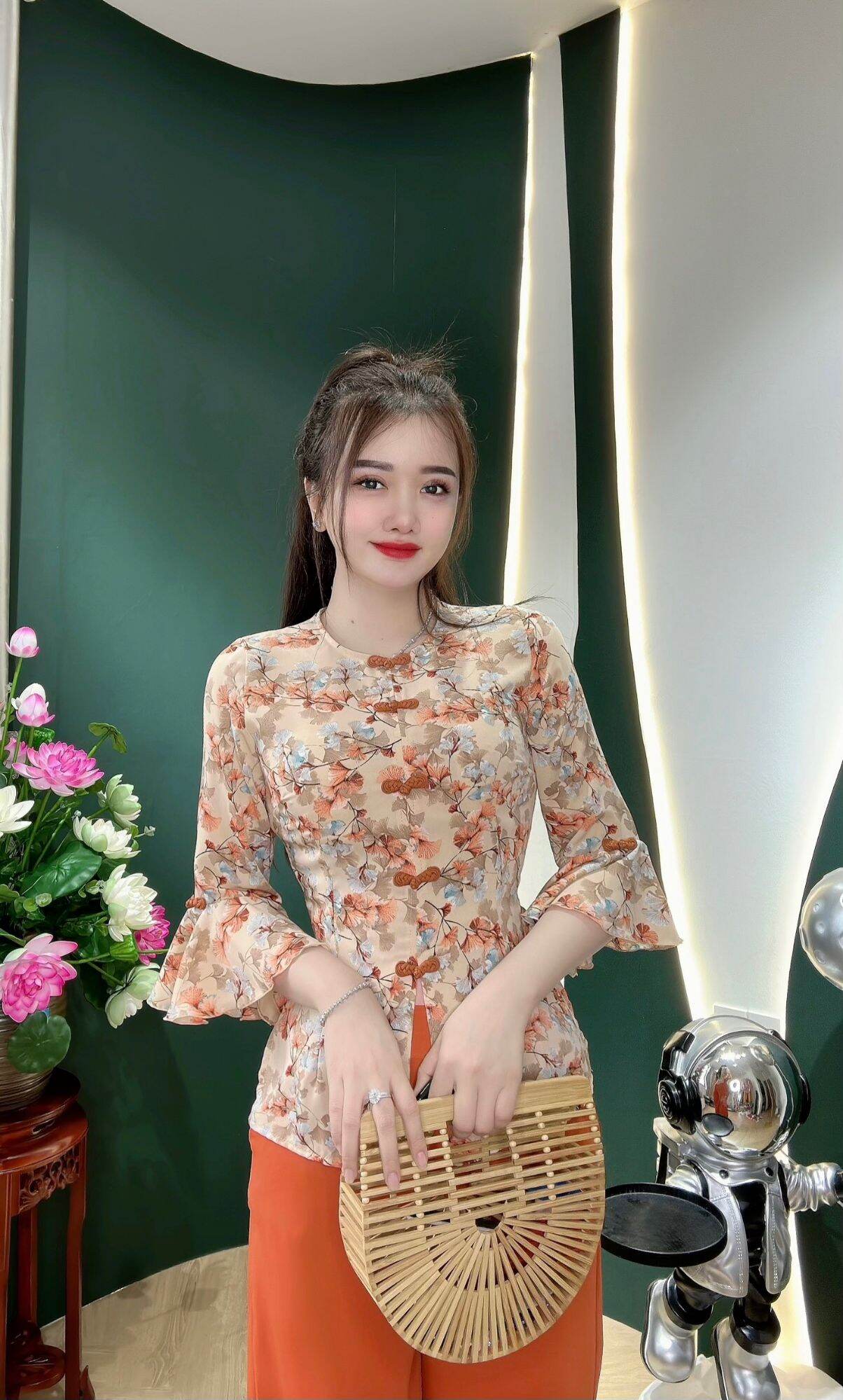 đồ lam đi chùa/ sét bà ba lụa mengo tay loe
