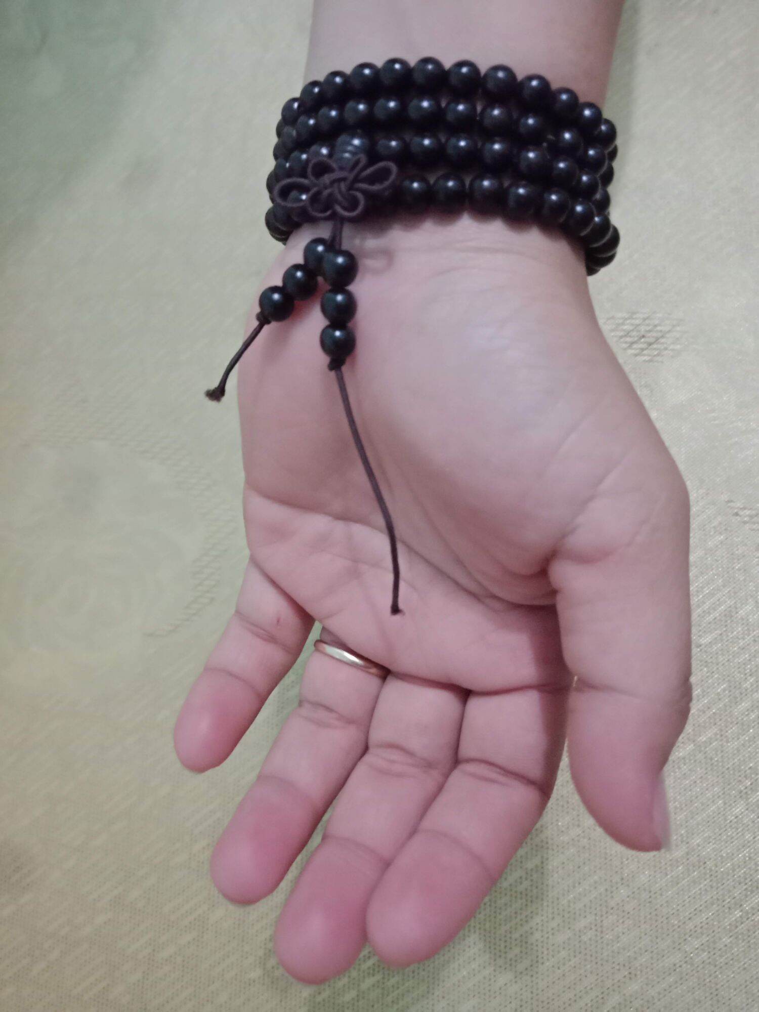 tràng 108 hạt gỗ mun sừng