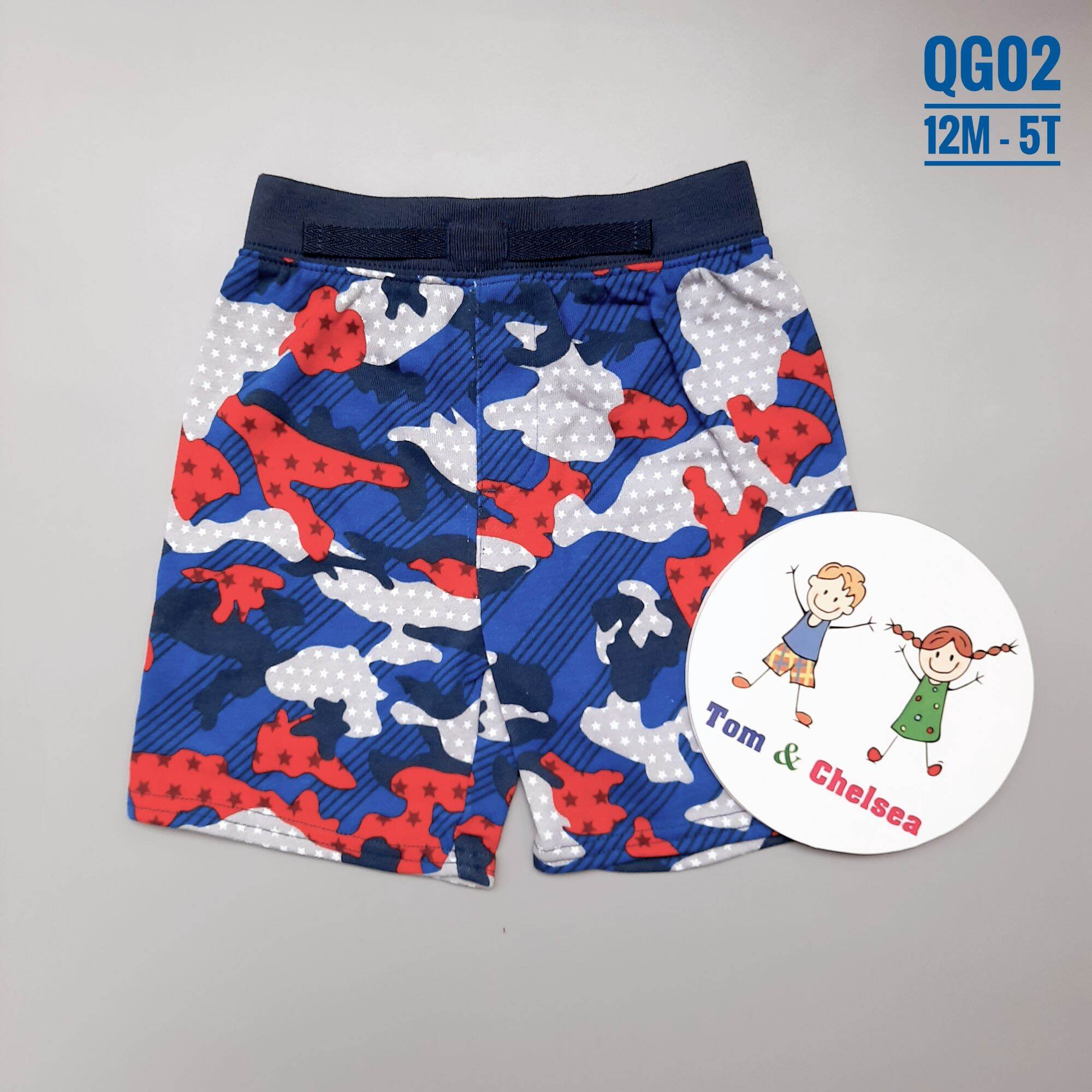 Quần short thun bé trai Garanimal 1tuổi 2tuổi 3tuổi 4tuổi 5tuổi, thun da cá.