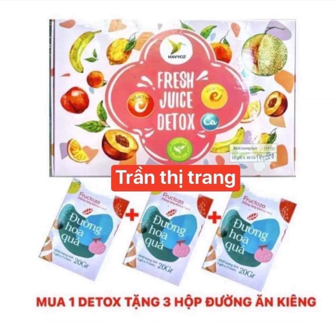Fresh juice detox trai cay dep da