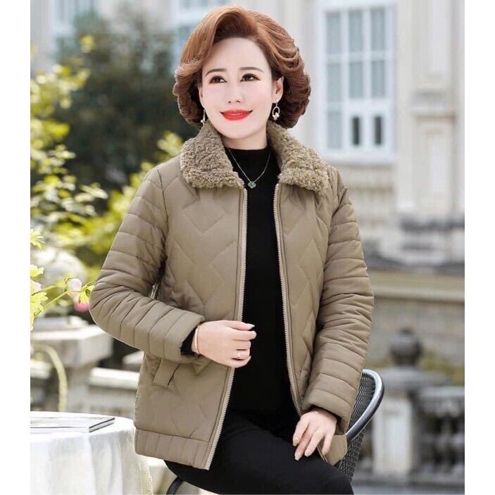 Áo khoác lót lông tặng bà /mẹ