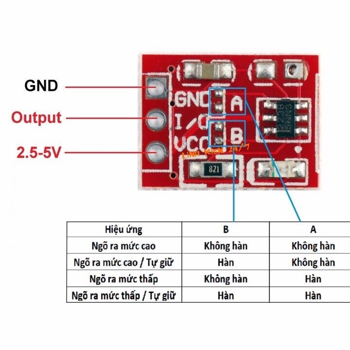 Module Công tắc Cảm ứng 1 chạm TP223