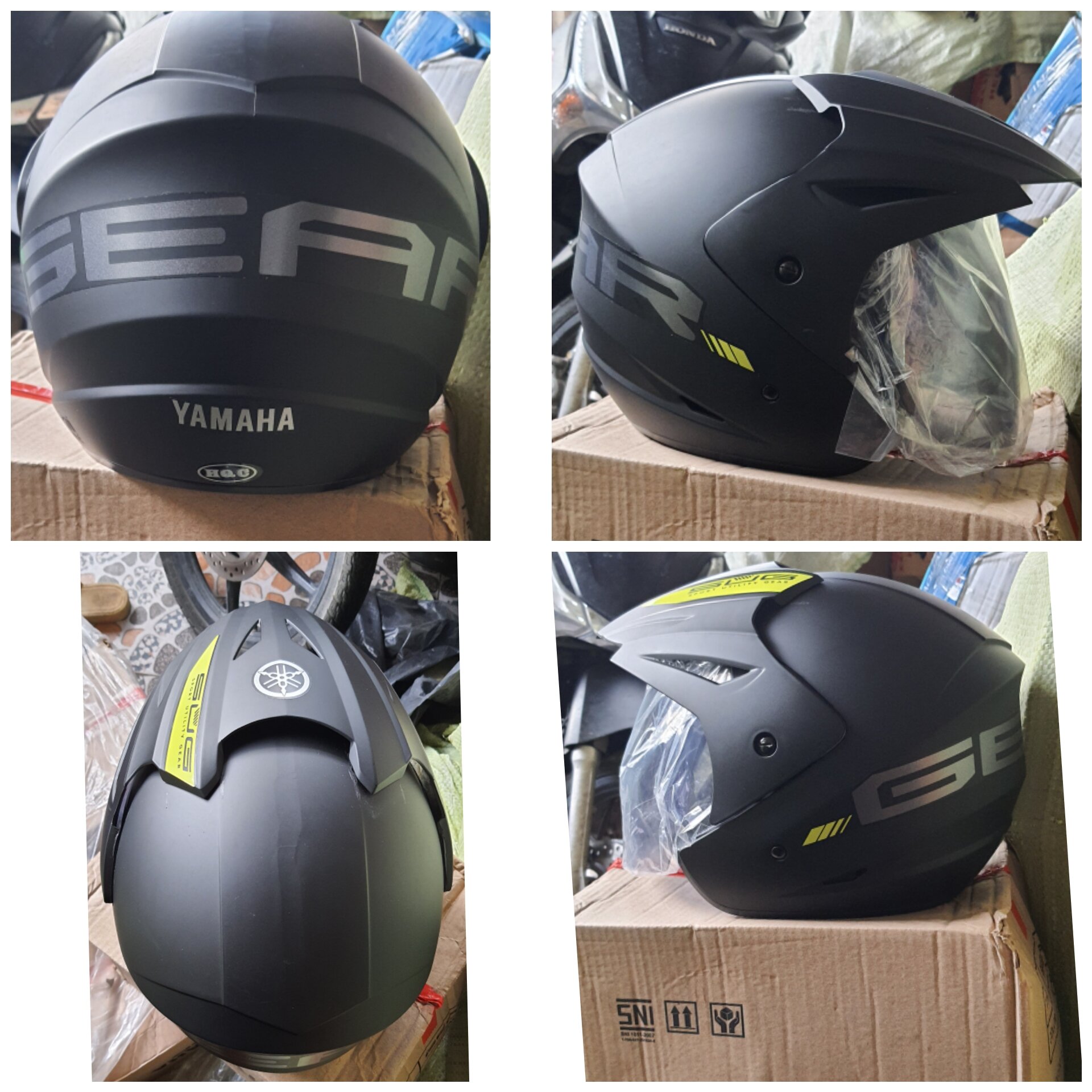 Nón/mũ bảo hiểm 3/4 yamaha siêu phẩm hàng nhập khẩu theo xe. có trầy xước