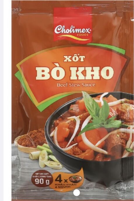 Sốt Bò Kho gói 90gr Cholimex ( Hộp 10 gói)