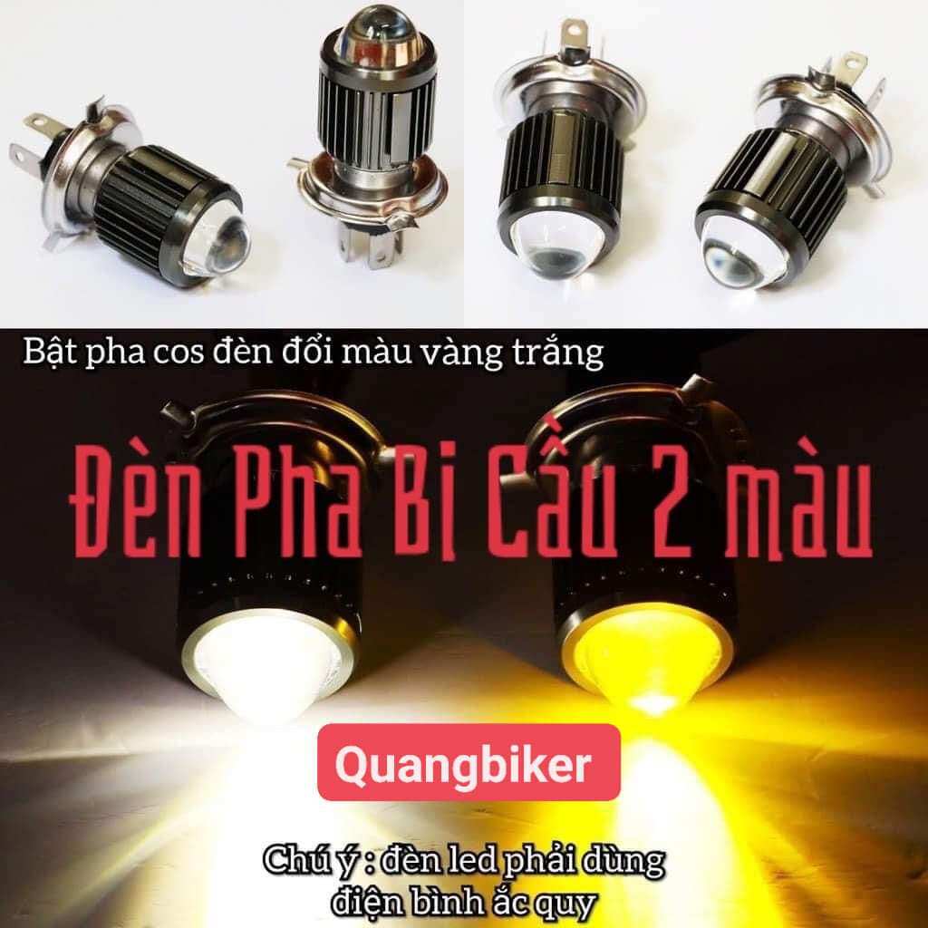 Đèn Pha Led L1 Bị Cầu 2 Mầu { Phá Trắng Cost Vàng } Gắn Ôtô Và Xe Máy