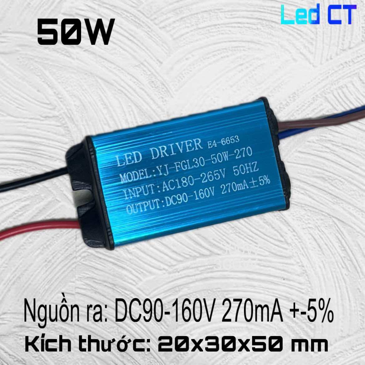 Chip LED 200W, 150W, 100W, 50W COB Trắng, Vàng (9B50C, 8B50C, 3B50C, 2B50C) DC90-170V