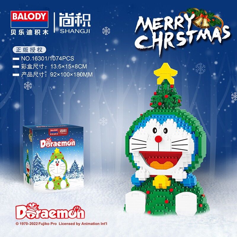 Xếp hình doremon giáng sinh