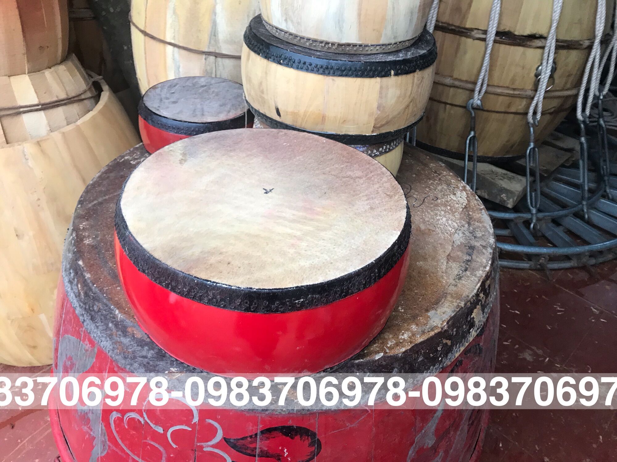 Trống gỗ hát chèo- trống trẻ e(đk:20x12)