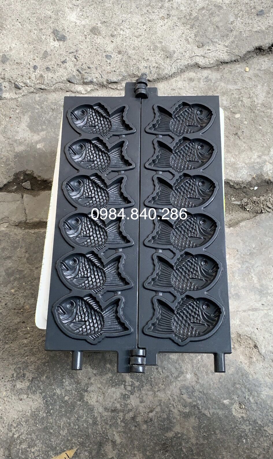 Khuôn rời thay thế máy làm bánh cá 6 con size to