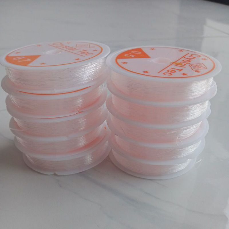 Cuộn dây cước co giãn xỏ hạt 0.4/0.5/0.6/0.7/0.8mm