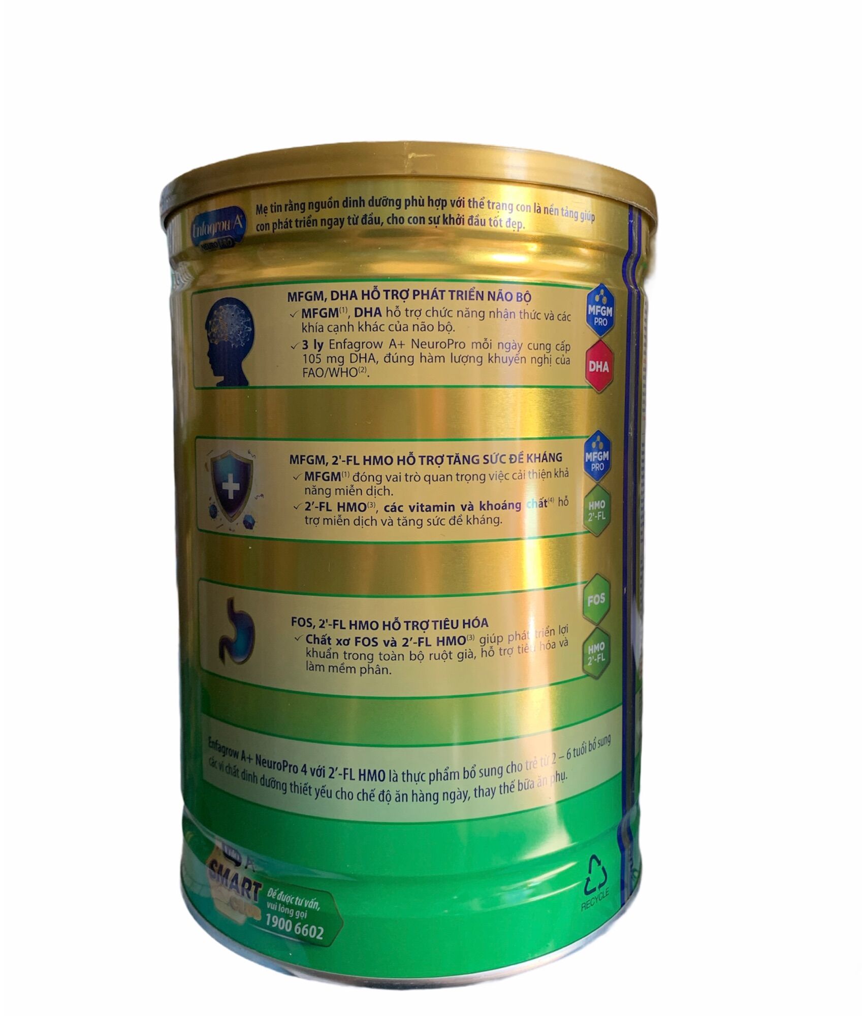 [HCM]Sữa bột Enfagrow A+ neuropro số 4 1,7kg vị nhạt