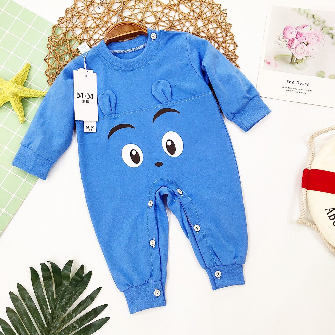Body cotton hình thu đông cho bé 2-8kg