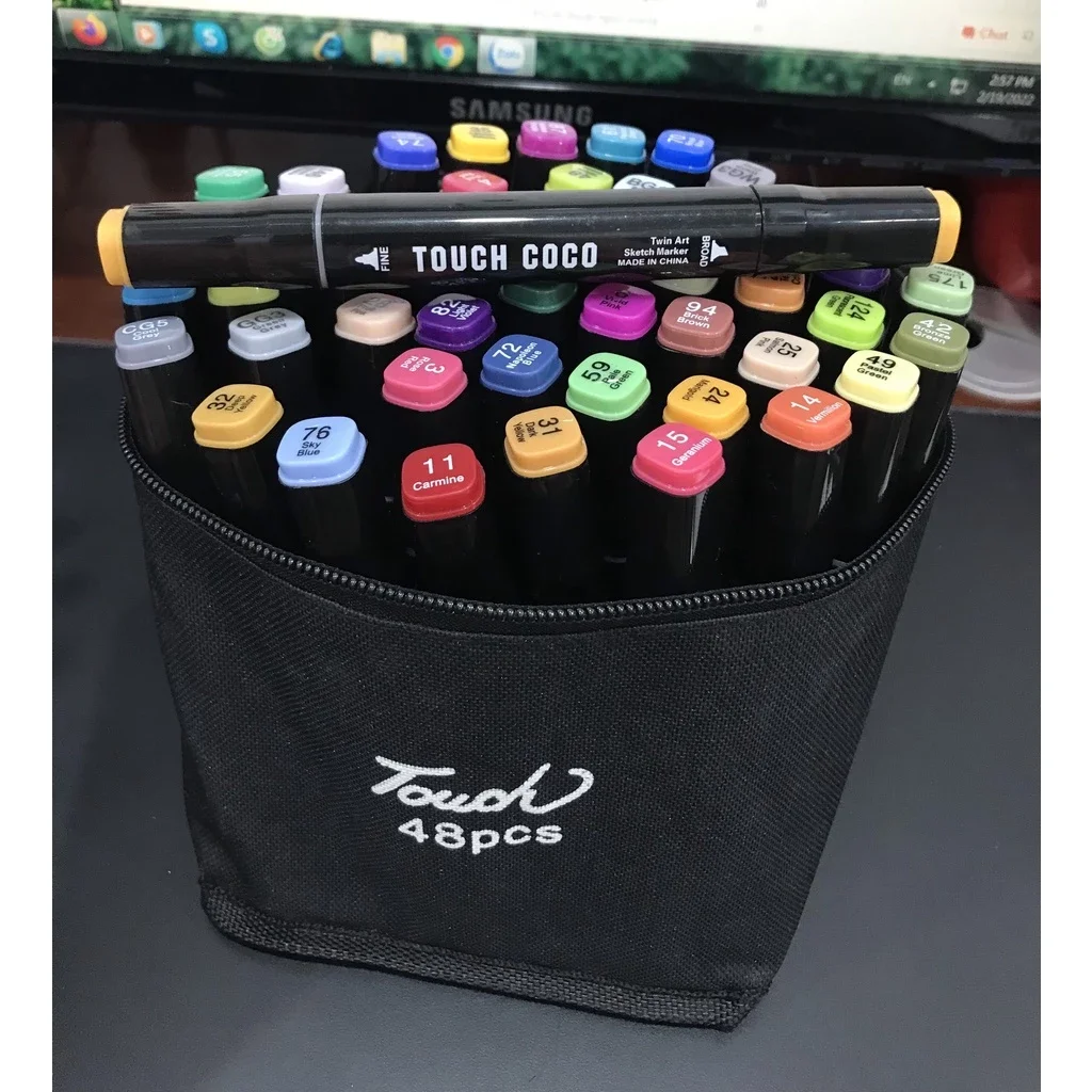 Bộ Bút Dạ 2 Đầu 48 Cây Marker Touch Cool