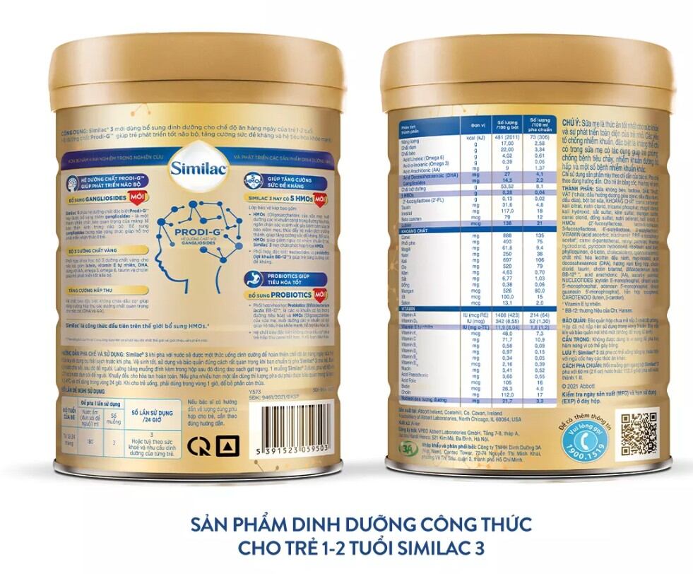 [Date Mới] Sữa Bột Similac 5G Số 3 - 900g (1-2 tuổi)
