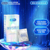 Bao cao su Durex Invisible siêu mỏng size 52mm hộp 10 bao