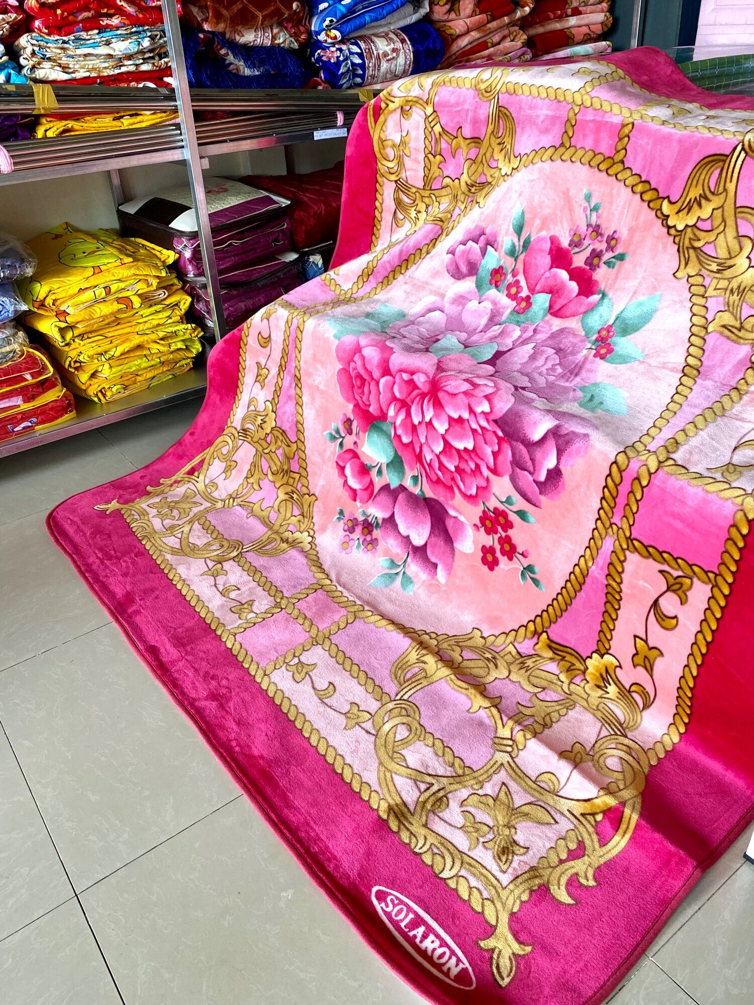 Thảm balan nhung nỉ bông 3D