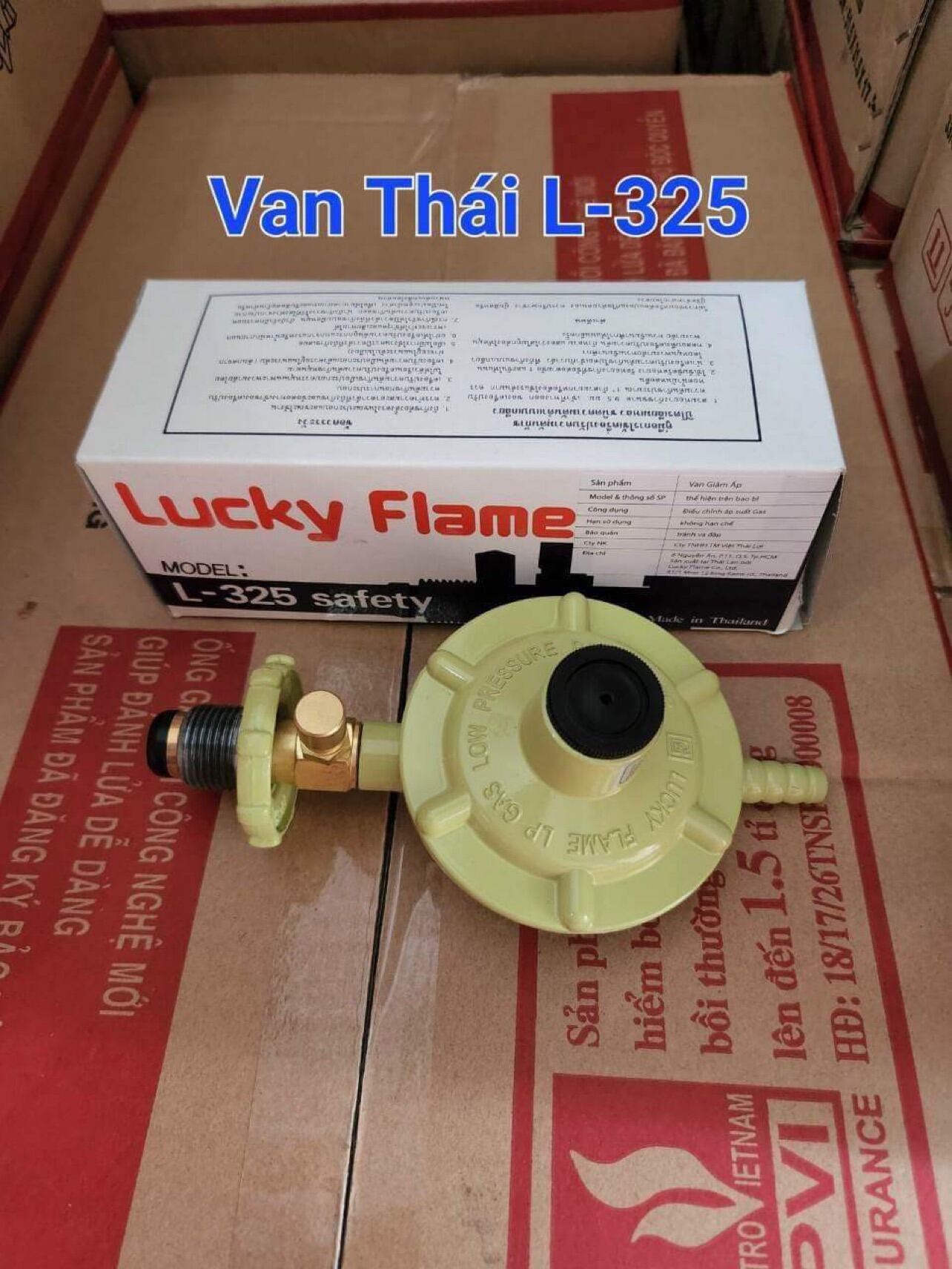 Van điều áp Gas Lucky Flame L-325 cao cấp được nhập khẩu từ Thái lan ( Ren đồng nhạy  kín và cam kết