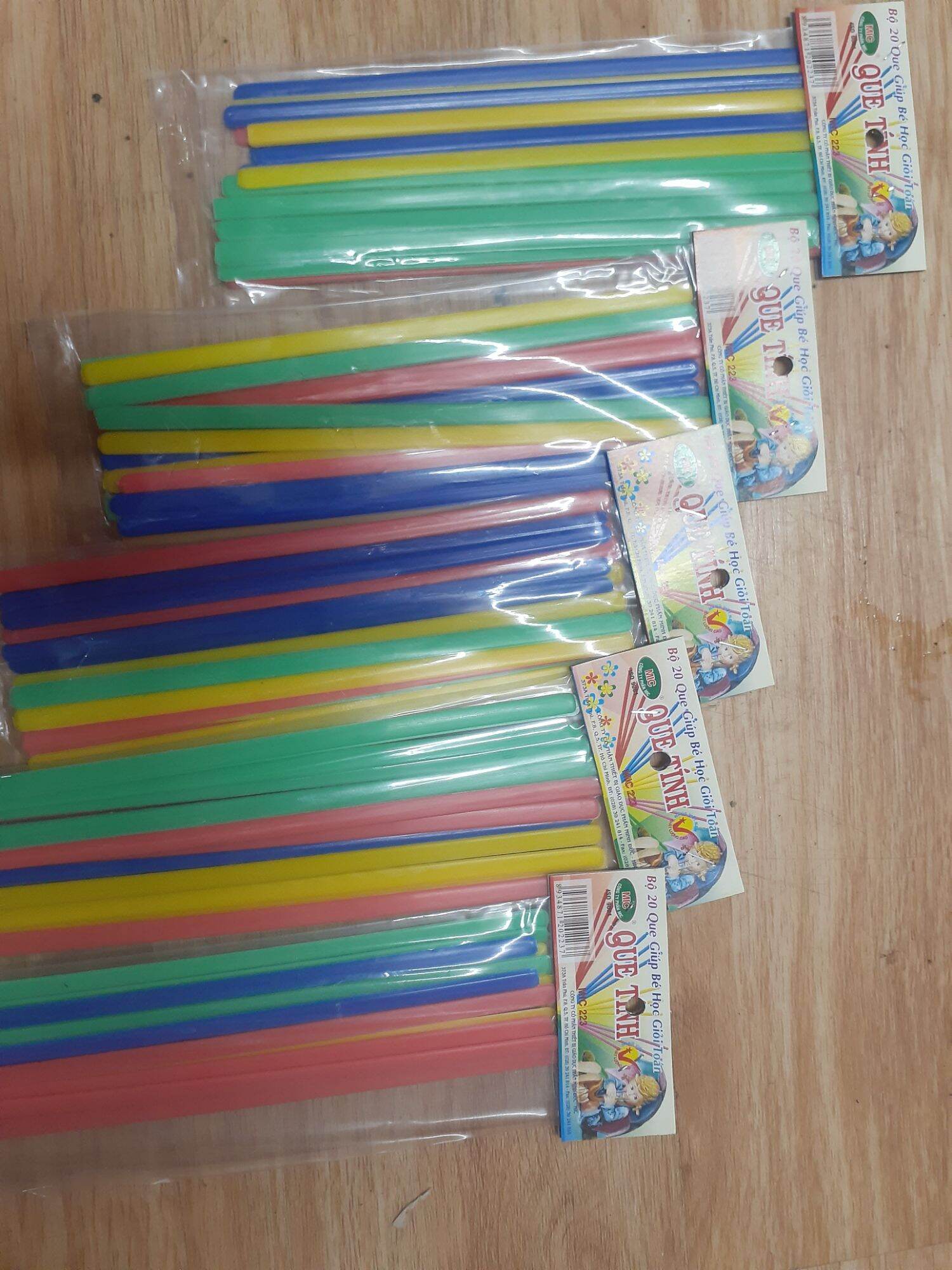 Que tính học Toán-MIC- Set 5 bộ 100 que
