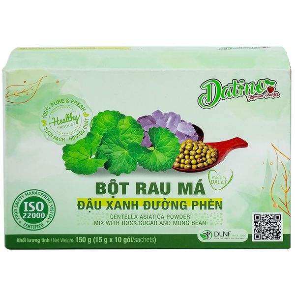 Bột Rau Má Đậu Xanh Đường Phèn Datino (15g x 10gói)