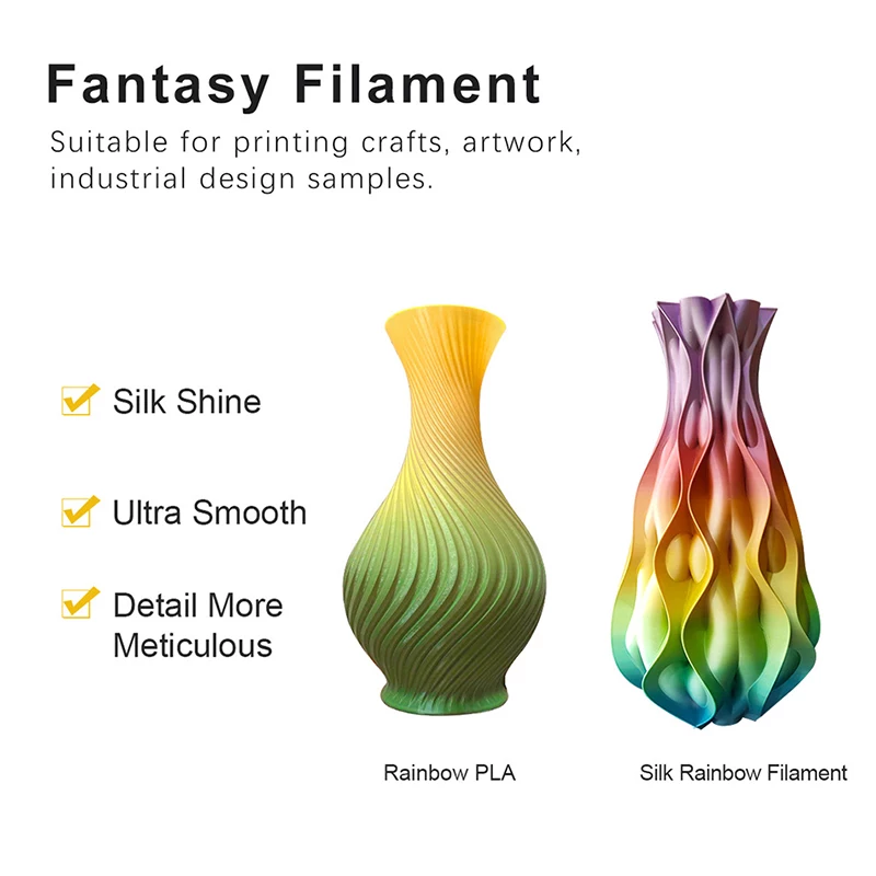 Nhựa in 3D HUTI PLA Rainbow - PLA Silk Rainbow ( cuộn 1kg )