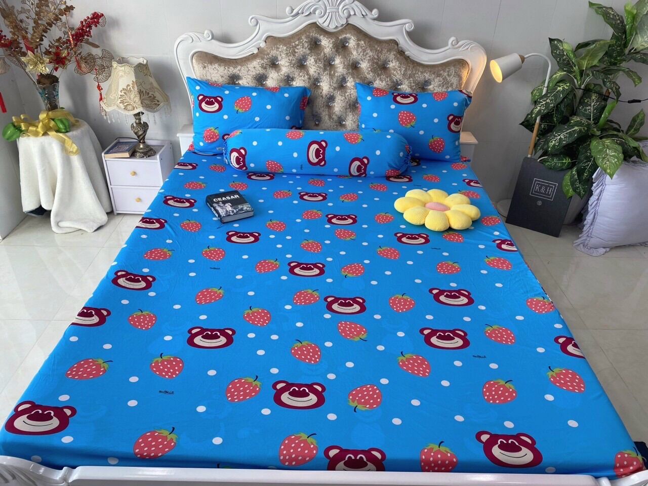 Bộ 4 ga/drap áo gối thun lạnh hàn quốc