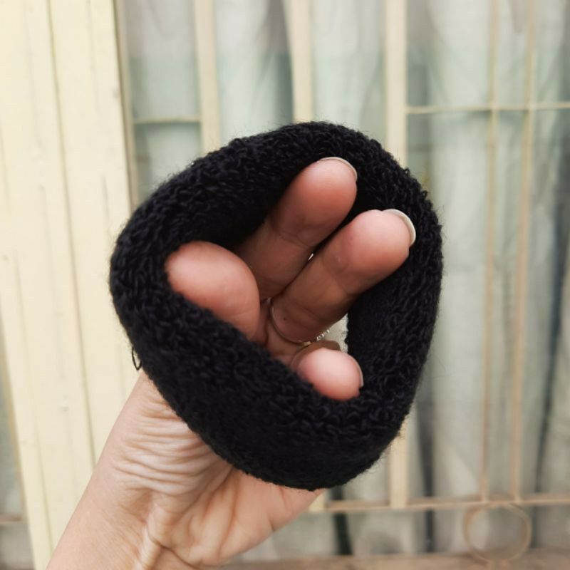 Túi 2 Len cột tóc mềm bản to nâu/đen (bản 4cm-4.5cm)