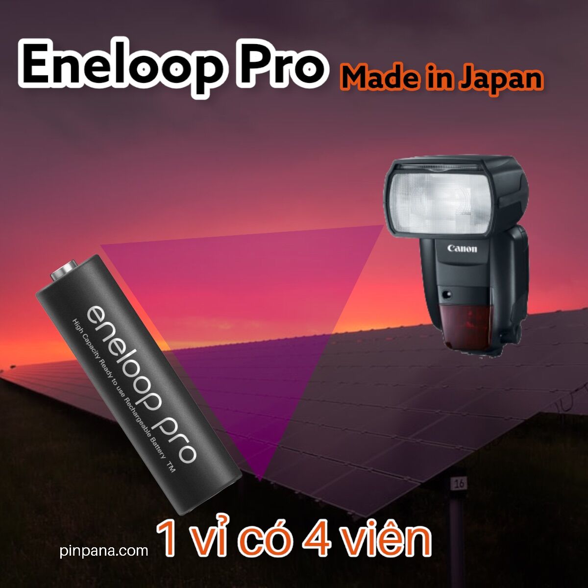Pin sạc Panasonic Eneloop PRO (BK-3HCCE) 1 vỉ 4 viên AA