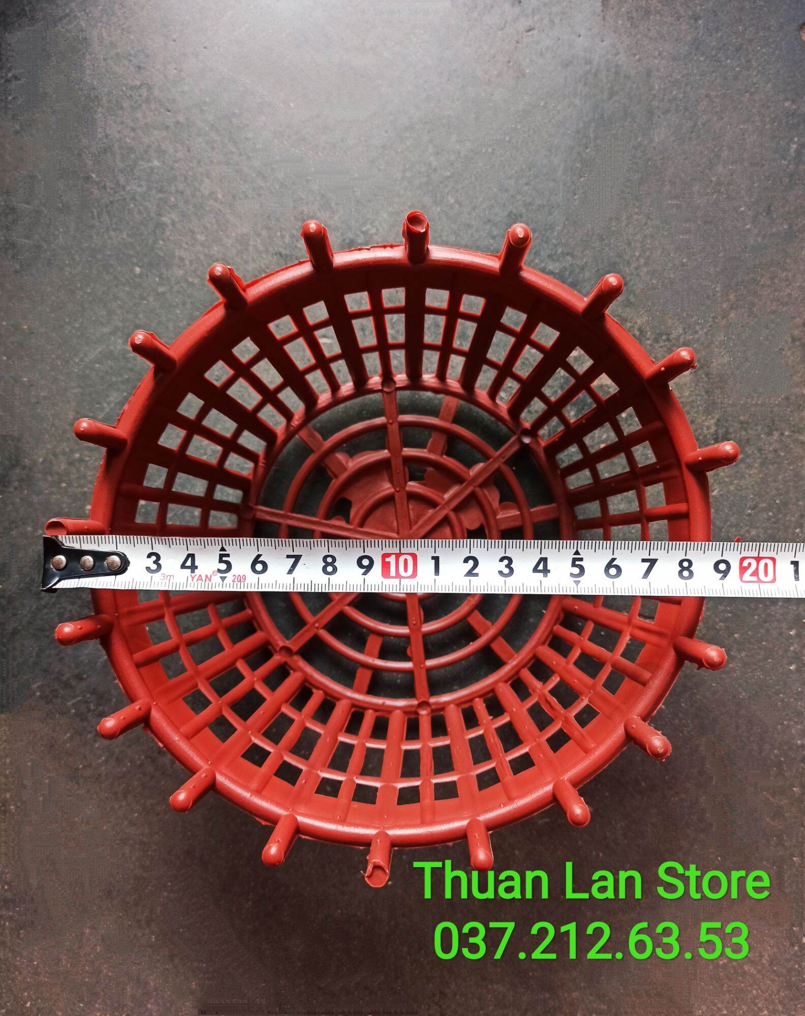 Chậu nhựa nan phụ giả gỗ f20