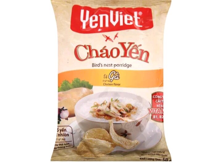 Thùng 30 Gói Cháo Yến Việt Vị Gà Có Lì Xì (30 gói x 50g)