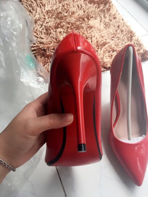Giày Cao gót nhọn màu đỏ 7-9 cm