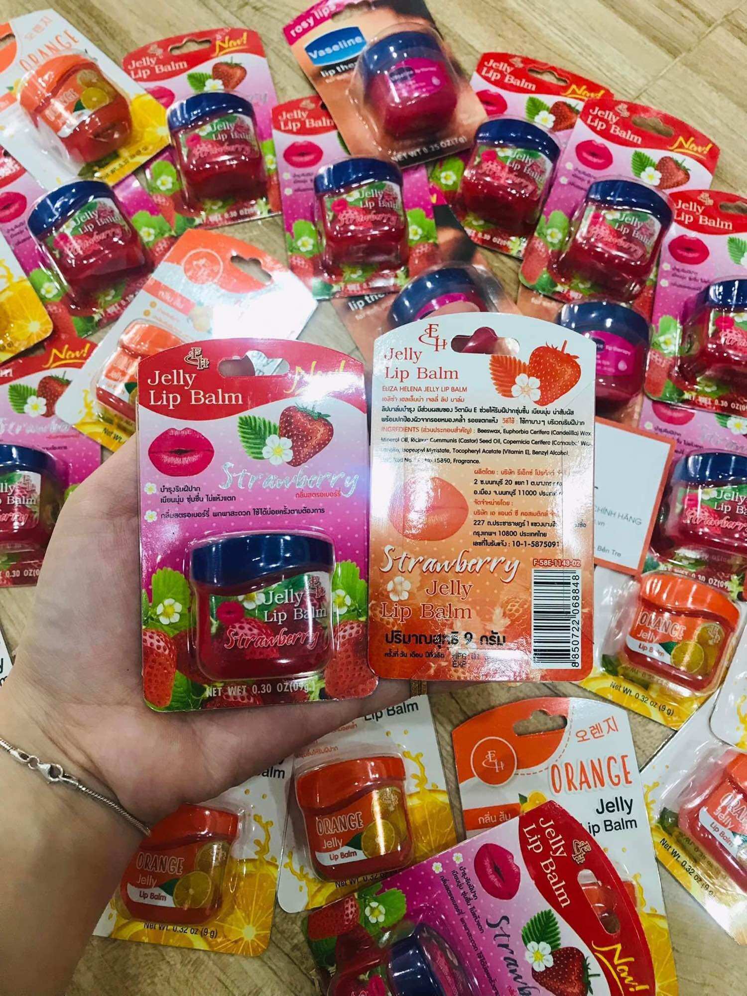 Set 2 hủ son dưỡng môi jelly lip balm thái lan