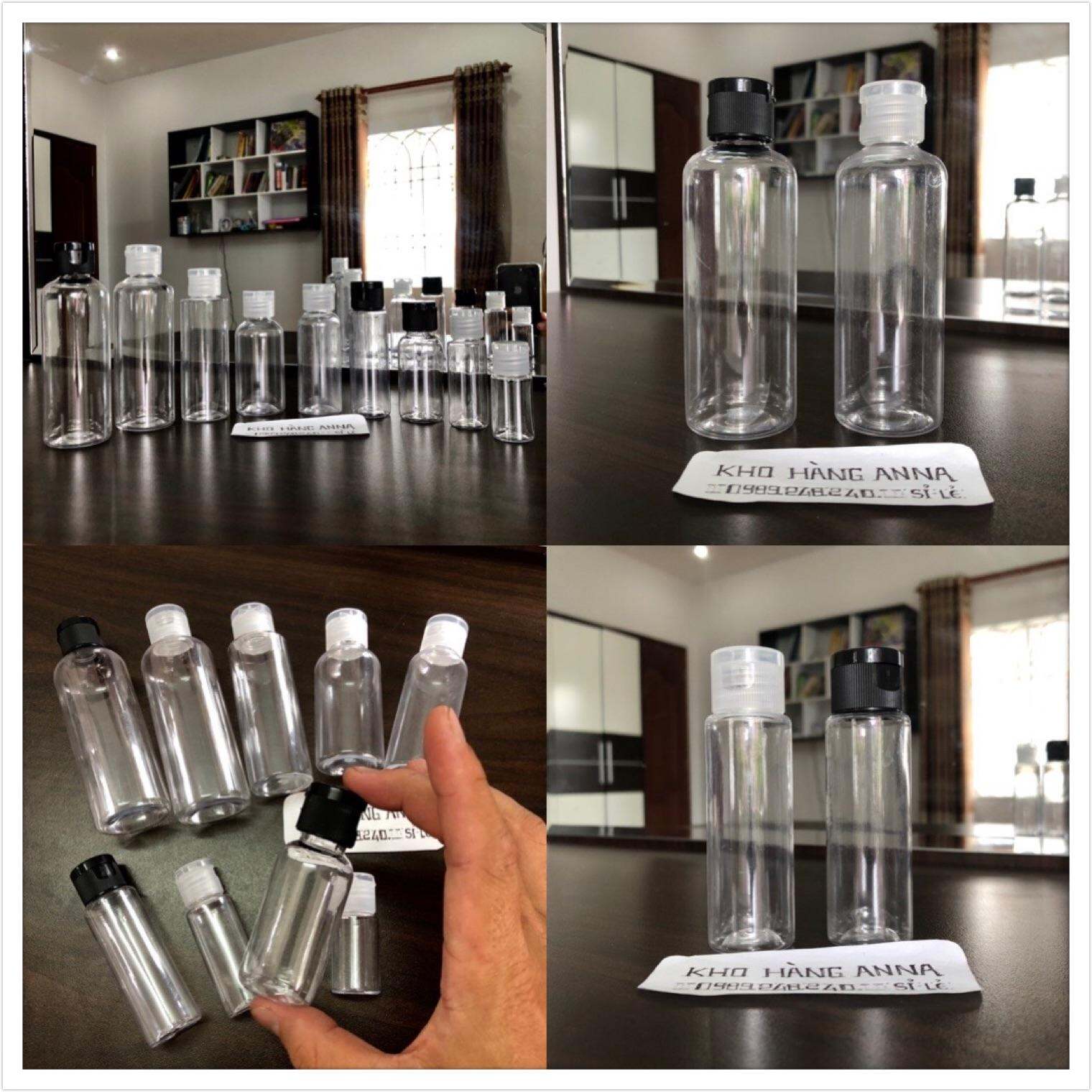 50 CHAI PET NHỰA CHIẾT MỸ PHẨM 10ML/20ML/30ML/50ML/100ML - 50 CHAI NHỰA TRONG SUỐT NẮP BẬT NHỎ GIỌT - 50 CHAI NHỰA TỐT HÀNG XUẤT KHẨU - NGUYÊN LIỆU MỸ PHẨM