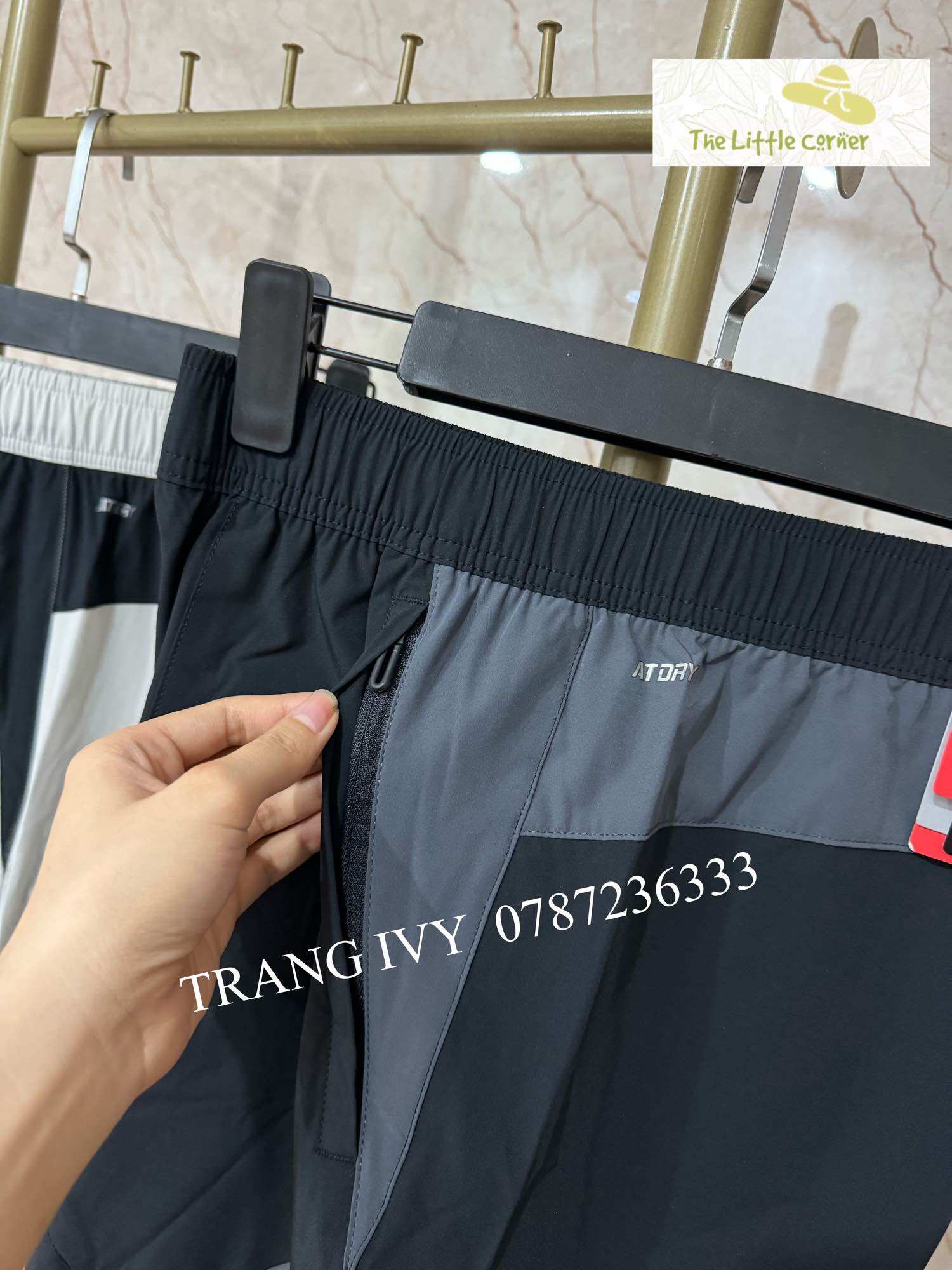 Quần short gió thể thao nam Lining AKST041