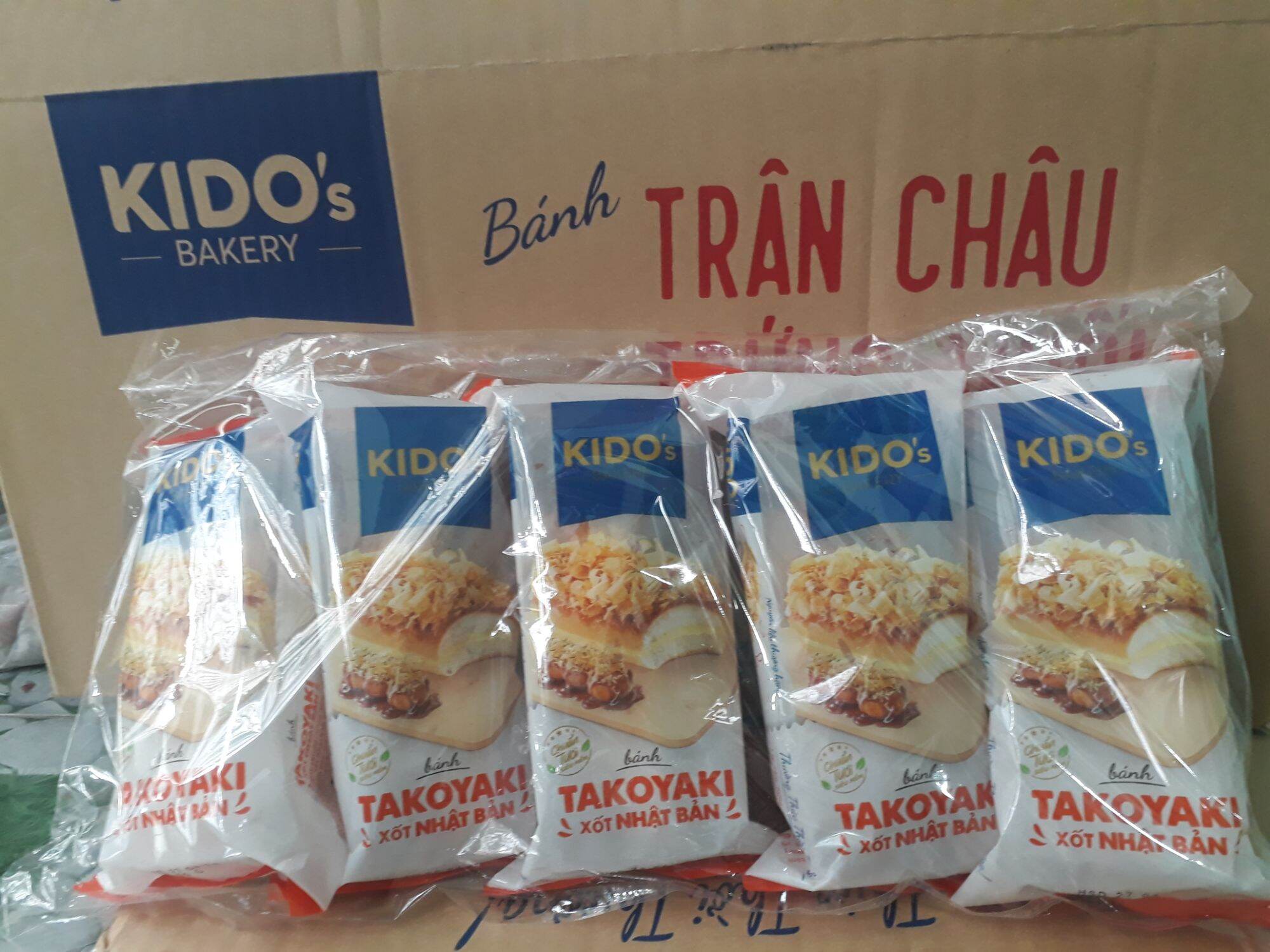 Gói 5 cái Bánh Mì Tươi Vị Takoyaki xốt Nhật Bản