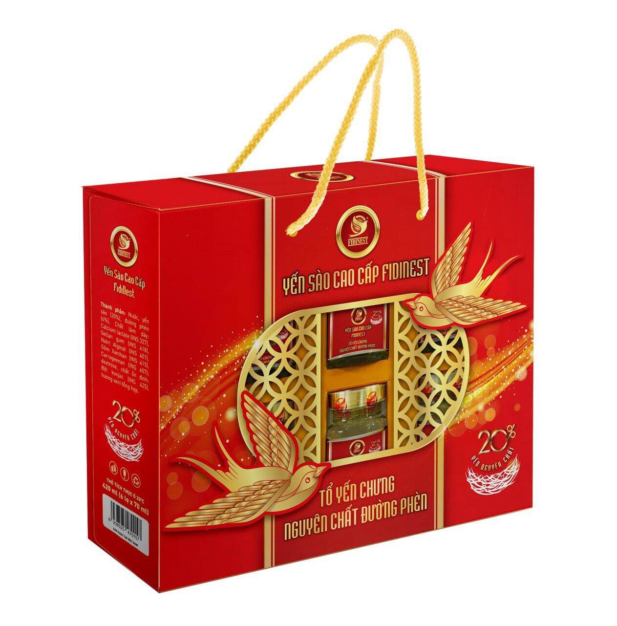 - nước yến sào 20% evernest đường phèn - 6 hộp tặng 1 hộp cùng loại - 42 hũ x70ml