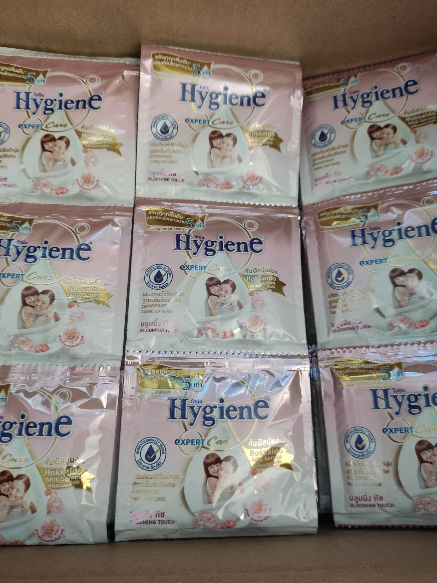 (40 gói) nước xả đậm đặc thái lan hygiene màu trắng sữa