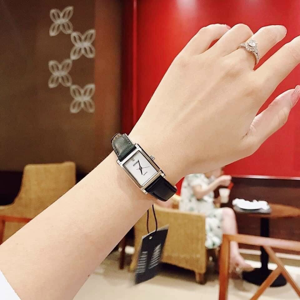 [HCM]Đồng Hồ Nữ Citizen Dây Da Size 18Mm