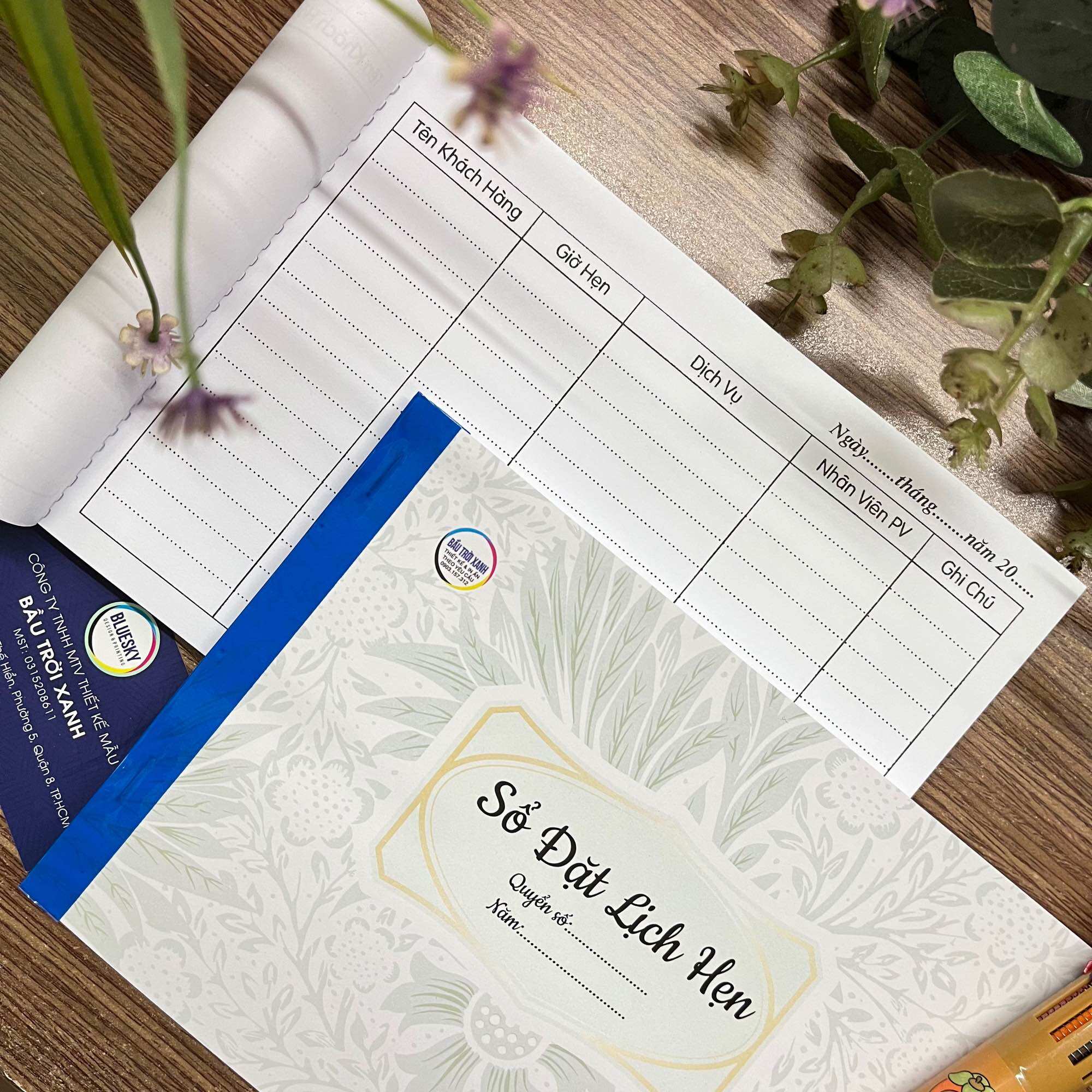 Sổ đặt lịch hẹn - khổ a5 /70 tờ/ giấy dày