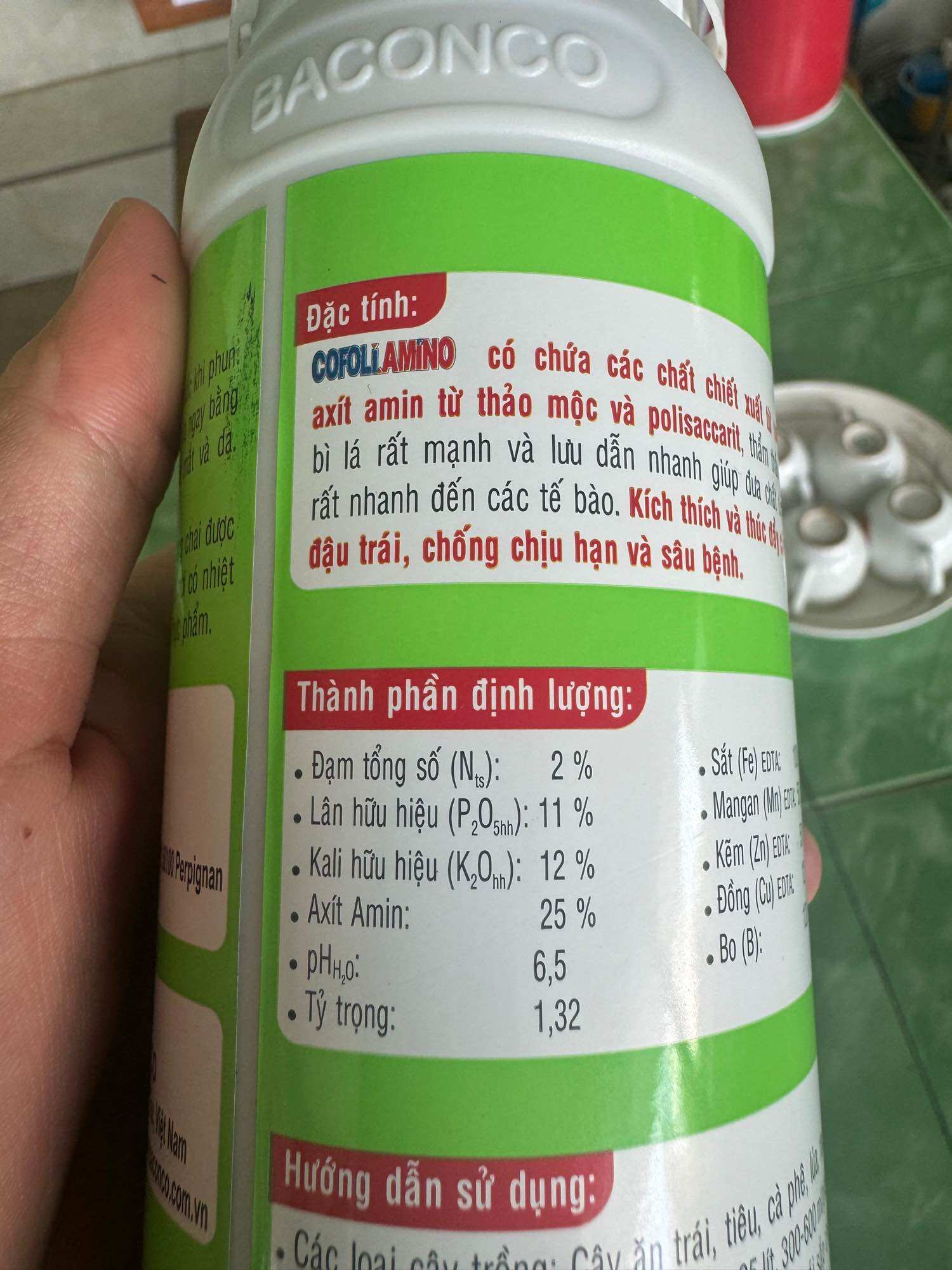 Phân bón lá Cofilo Amino | Cty Baconco
